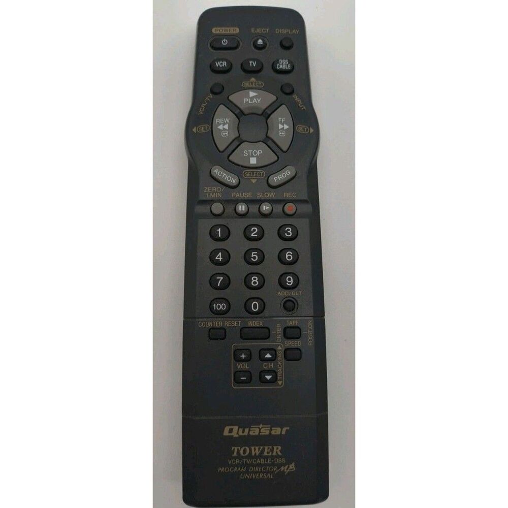 OEM Quasar Tower LSSQ0209 Universal Remote Control  VCR\TV\Cable Genuine